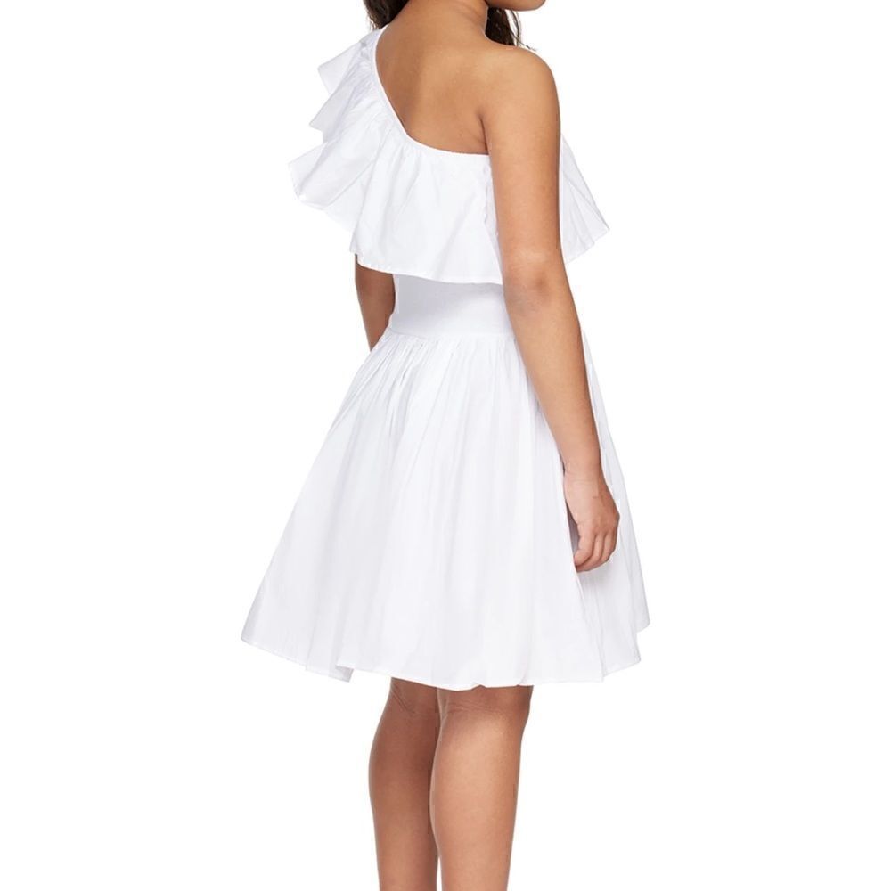Molo NWT Choley Girls White One Shoulder Ruffled Dress. Organic Cotton. Size 14. - Picture 3 of 11